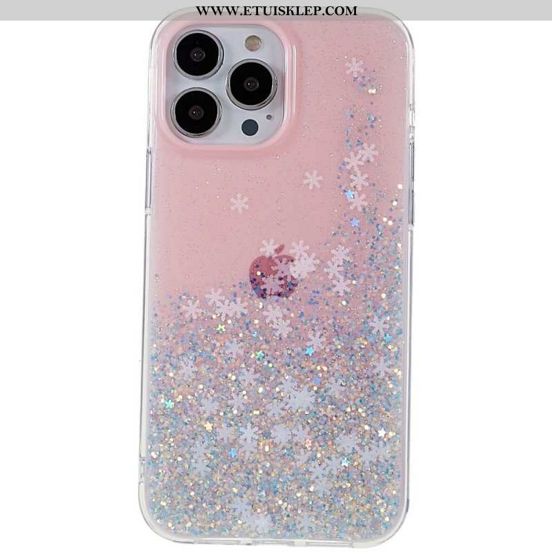 Etui do iPhone 14 Pro Cekiny Płatki